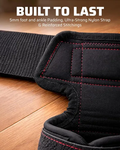 Vista 7 de THEFITGUY - Correa de estiramiento cuádruple con soporte de tobillo para fisioterapia 4-loop non-elastic strap for quad and hip flexor stretching