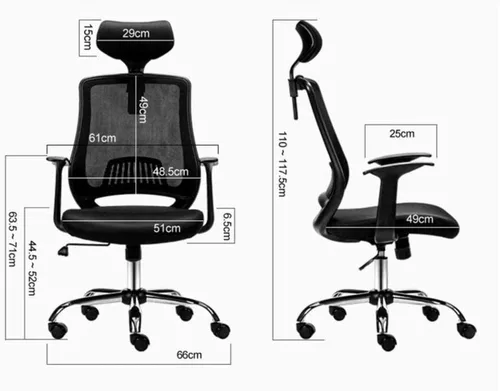 Vista 2 de Silla de oficina, silla de oficina ergonómica, silla de escritorio, silla de computadora, silla de juegos para el hogar, silla ergonómica, silla