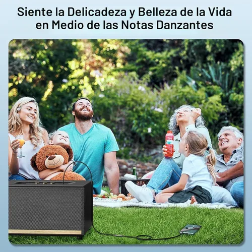 Vista 4 de J&D Cable de extensión de audio auxiliar de 0.138 in, carcasa de cobre chapado en oro, resistente, adaptador de audio estéreo TRS macho a hembra