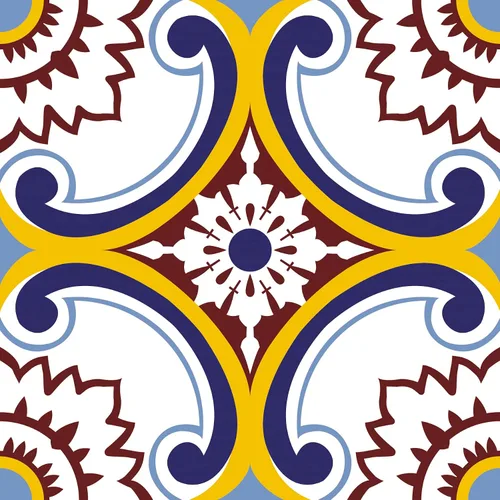 Vista 16 de Pegatinas de Azulejos Estilo Azulejo Español Portugués Despegar y Pegar para Salpicadero Juego de 16 piezas (3.9_10)