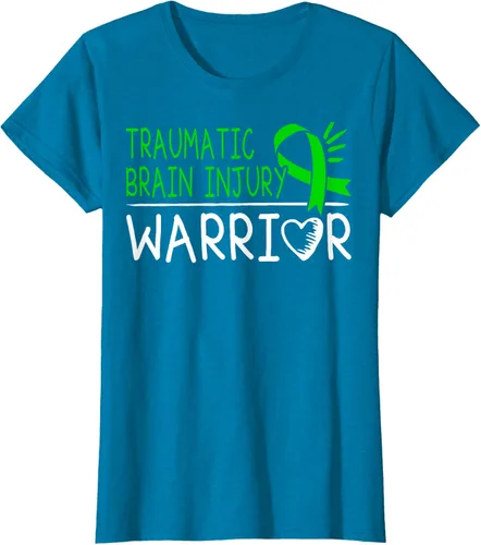 Vista 70 de Camiseta de lesión intracraneal - Camiseta de conciencia TBI, Negro, S