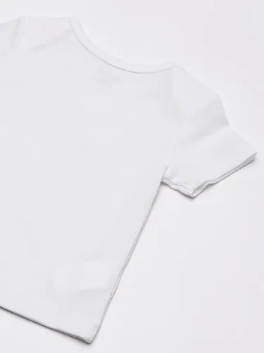 Vista 5 de Hanes Ultimate Baby Flexy - paquete de 4 playeras de manga corta para bebé.