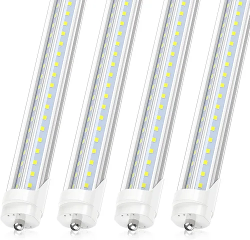 Vista 12 de JESLED Tubo de luz LED T8/T10/T12 de 8 pies, base FA8 de un solo pasador, 50W 6000LM 5000K luz blanca diurna, bombilla fluorescente LED