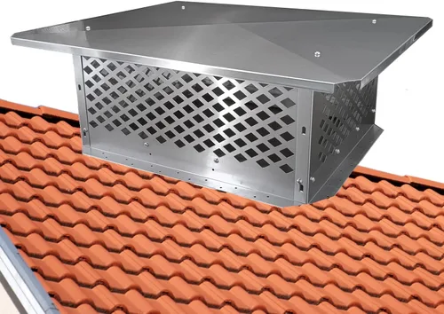 Vista 12 de Tapa de chimenea, cubierta de chimenea de 13" x 13", método de instalación inferior ajustable para adaptarse a las dimensiones exteriores
