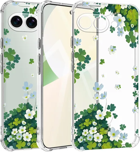 Vista 14 de Funda para Google Pixel 9A 5G, diseño de flores, delgada, anticaídas, a prueba de golpes, suave, a prueba de golpes, transparente, funda protectora