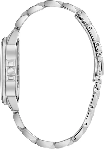 Vista 3 de Citizen Señoras delgada línea azul multifunción dial cristal reloj de mujer FD2041-54E, plateado, Reloj de mujer Citizen Thin Blue Line