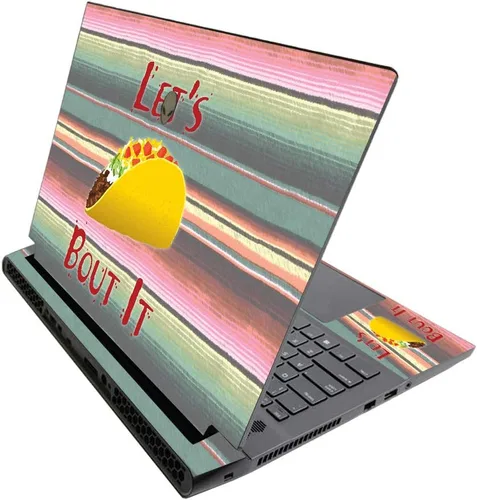 Vista 45 de MightySkins - Skin brillante con purpurina para Alienware M17 R3 (2020) y M17 R4 (2021) - Diversión de los años 90 Acabado duradero con purpurina