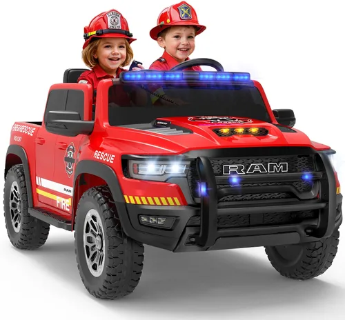 Vista 9 de First Ride On RAM 1500 RHO 24V - Coche de policía de 2 plazas para niños Negro