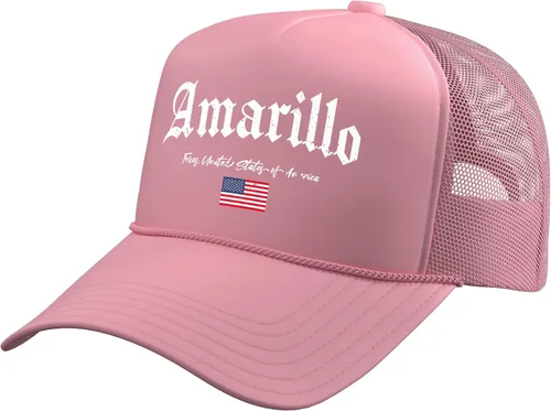 Vista 11 de Amarillo Gothic Design Trucker Hat with Adjustable Mesh Back