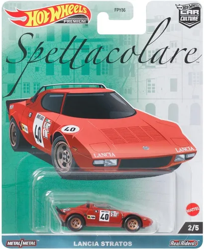 Vista 6 de Hot Wheels Car Culture 2023 Spettacolare Series - Paquete completo de 5 unidades (FPY86‑959B) Alfa Romeo Giulia GTA, 155 V6 Ti, Lancia Stratos
