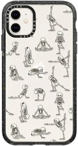 Vista 63 de Funda Impact de CASETiFY para iPhone 11 - Tiempo A Solas de Esther Kim - Negro Claro
