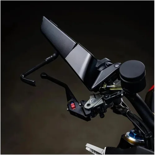 Vista 4 de Motorcycle Rearview Mirror For FZ8 FZ-8 Motorcycle Mirrors Stealth Winglets Mirror To Rotate Adjustable Mirrors