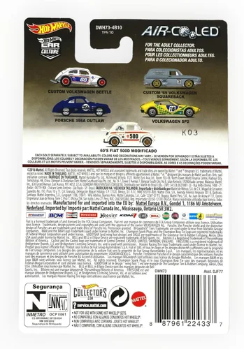 Vista 2 de Hot Wheels Escarabajo Volkswagen personalizado, refrigerado por aire 1/5