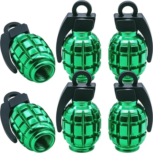 Vista 47 de 4 tapas de válvula de neumático, cubiertas universales de válvula de neumático de aleación de aluminio para automóviles, camiones, SUV, Negro