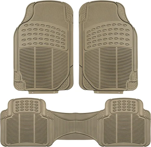 Vista 8 de FH Group Alfombrillas para Piso de Automóvil - Alfombrillas de Piso de Goma Resistente para Automóviles, Juego Trasero de Ajuste Universal