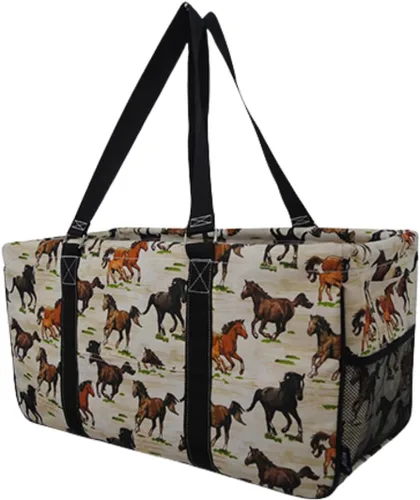 Vista 84 de NGIL Bolsa de comestibles reutilizable extra grande plegable de gran tamaño para comestibles, almacenamiento, picnic, playa, Estampado de vaca