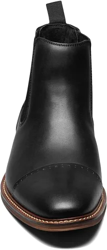 Vista 3 de STACY ADAMS Botas Chelsea con punta de casquillo Maury para hombre Negro