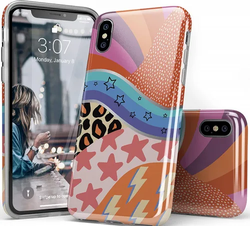Vista 3 de Casely Funda para iPhone X/XS y I OOP Muestra mixta Diseño clásico ultra delgado