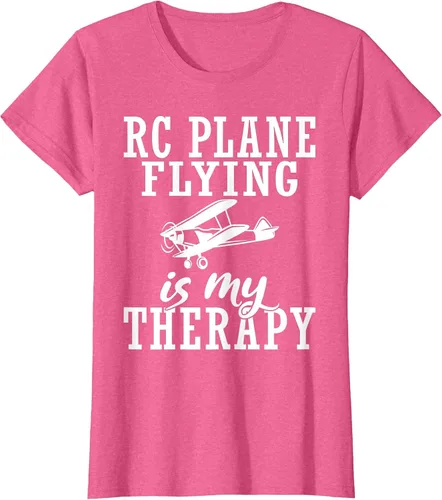 Vista 19 de RC Plane Flying is My Therapy RC Plane T-Shirt Asphalt Grey