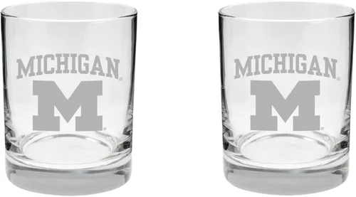 Vista 12 de Alabama - Juego de 2 vasos de cristal grabado satinado de 2 caras Marea carmesí de Alabama