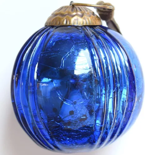 Vista 5 de Juego de 4 adornos de vidrio de mercurio rojo (bola antigua en relieve de 3.15 pulgadas) perfectos para árbol de Navidad, decoración colgante