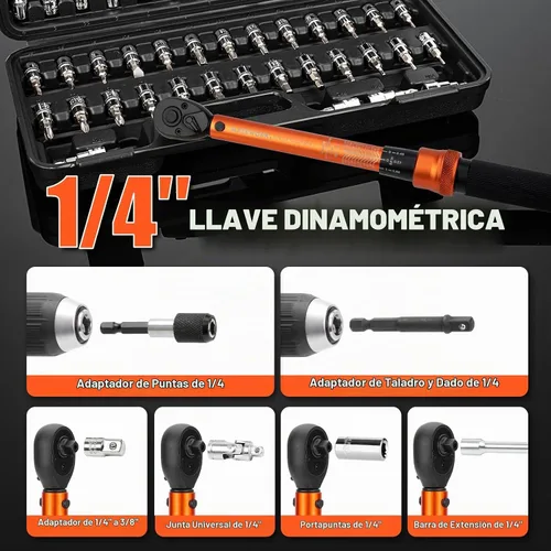 Vista 4 de Matework Juego de llaves dinamométricas de 50 libras, llave dinamométrica