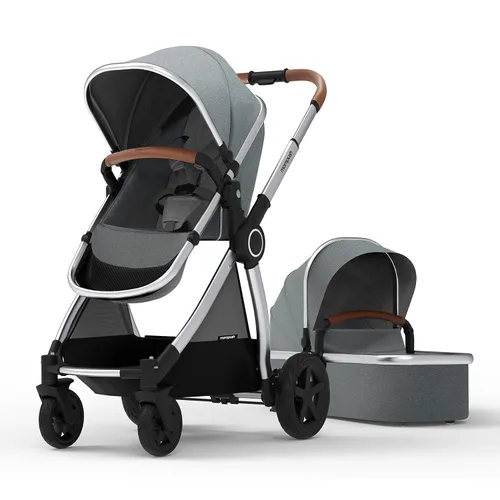 Vista 16 de Mompush Ultimate2 Cochecito de bebé, Cochecito convertible premium de tamaño completo para niños, Asiento reversible con ajuste de reclinación