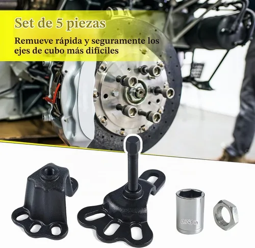 Vista 7 de Extractor Universal de Rodamientos de Rueda Delantera (Máx. 4-5/8") y Extractor de Eje Trasero (Máx. 5-2/3"), Set de 2 Piezas, Kit de Herramientas