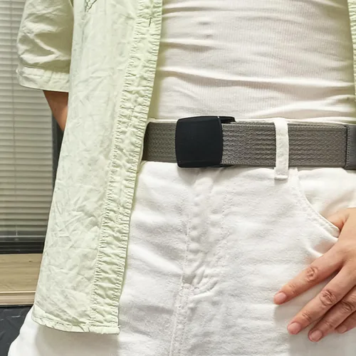 Vista 9 de WYuZe Cinturón de nailon para hombre sin metal sin níquel, cinturón táctico militar para senderismo