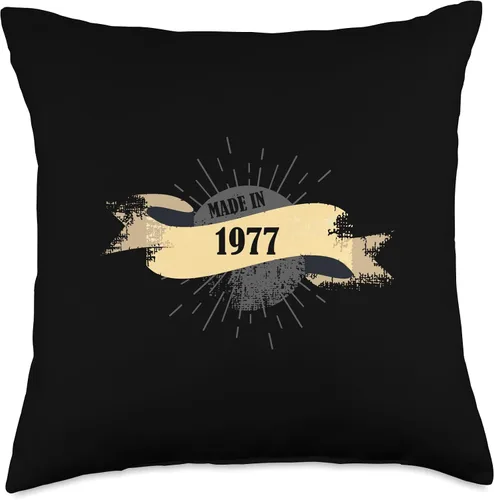 Vista 4 de Made in 1977 Birthday Gift 46 years Retro 46th birthday Throw Pillow