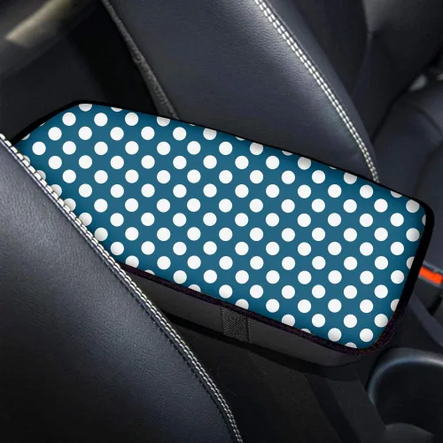 Vista 9 de Accesorios interiores de lunares Funda protectora universal para reposabrazos de consola central Protector de vehículo suave y cómodo