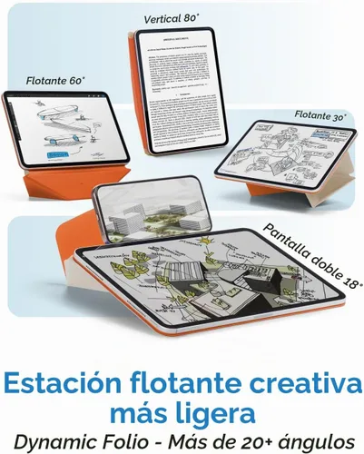 Vista 3 de MOFT Soporte dinámico para tablet compatible con iPad mini A17 Pro 2024 y iPad mini 6th A15 2021, funda magnética delgada para tablet con más de 20