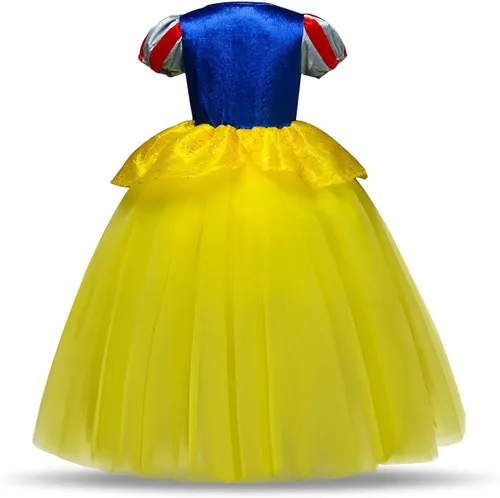 Vista 4 de Disfraz de princesa para niñas, vestido largo de noche de cumpleaños