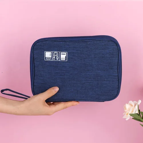 Vista 5 de TIESOME Organizador de correa de reloj, bolsa de viaje para correas de reloj, funda impermeable, compatible con todas las correas (azul marino)
