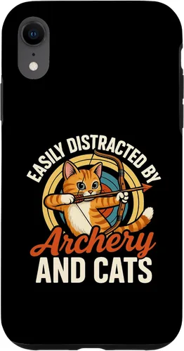 Vista 25 de Funny Cat Parent Gift Easily Distracted by Archery and Cats Case for iPhone 17