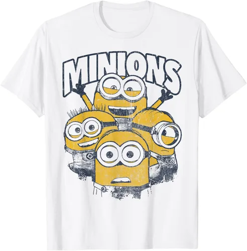 Vista 21 de Despicable Me Minions Vintage Group Graphic Camiseta Gris Oscuro