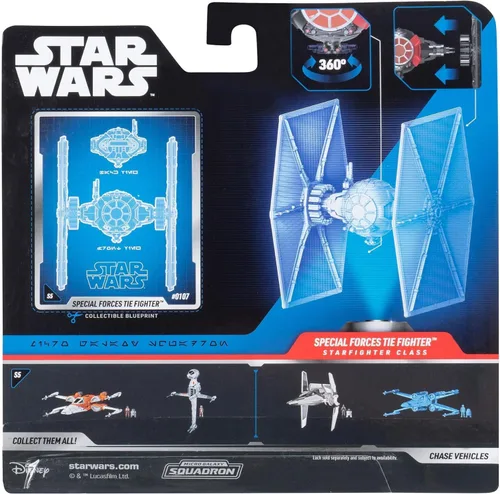 Vista 5 de Star Wars Micro Galaxy Squadron First Order Special Forces TIE Fighter - Vehículo de 5 pulgadas con alas extraíbles, torreta giratoria y accesorio