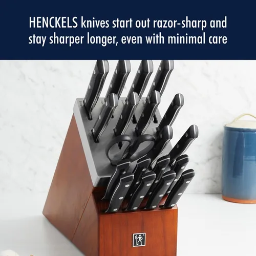 Vista 9 de HENCKELS Dynamic Razor-Sharp - Juego de cuchillos de 20 piezas, cuchillo de chef, cuchillo de pan, cuchillo de carne, diseño alemán informado por