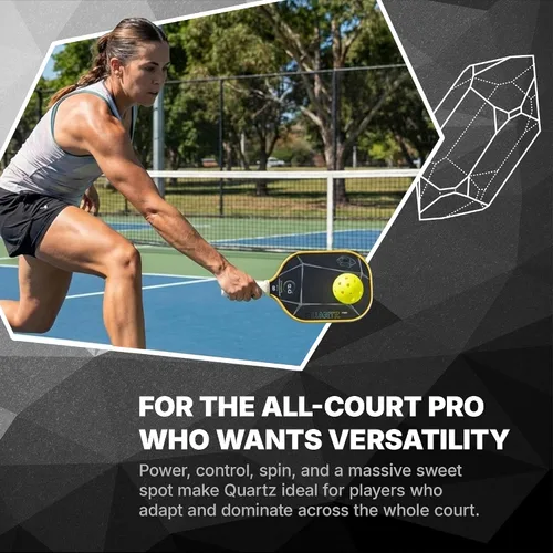 Vista 6 de Six Zero Quartz Pickleball Paddle - Affordable, Premium Construction, Raw Carbon