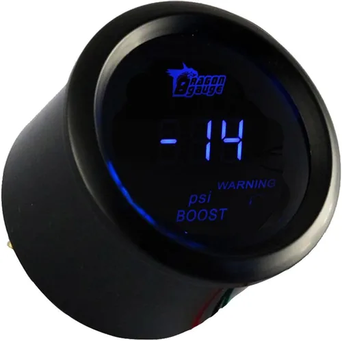 Vista 5 de ESUPPORT - Kit de medidor universal de 2 pulgadas (52mm) digital para turbo/boost del motor con luz LED azul