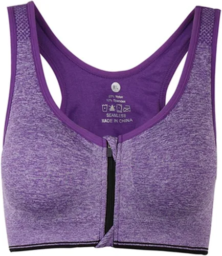 Vista 51 de Brasier deportivo o para yoga con cierre frontal de ganchos y cremallera para mujer