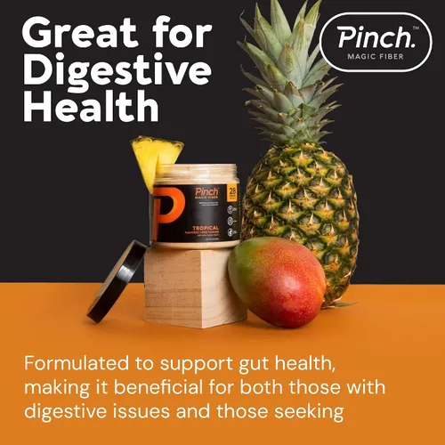 Vista 4 de Pinch Paquete de fibra mágica y mezclador Suplemento de fibra prebiótica para la salud intestinal Polvo de cáscara de psyllium, Keto, vegano