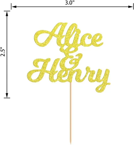Vista 7 de Decoración personalizada para cupcakes de boda, 12 piezas personalizadas para novios y novias para bodas y compromisos