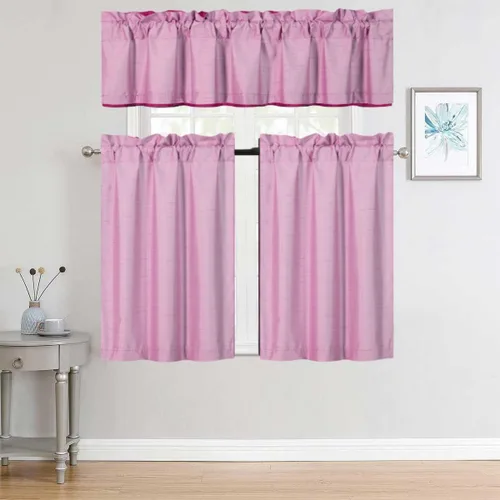 Vista 5 de Versátil juego de 3 piezas con bolsillo para barra, panel de ventana pequeña, con forro de espuma, cortina opaca (K3) (negro)