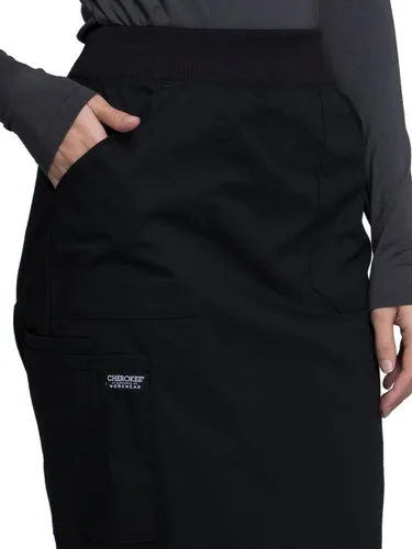 Vista 3 de Scrubs Uniform Skirt Workwear Professionals, Rib-Knit Waist, Soft Stretch WW510