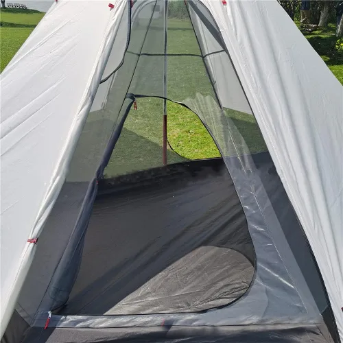 Vista 6 de Red de malla octogonal para 4 personas Tipi tienda de campaña para 2 personas de malla para acampar y senderismo