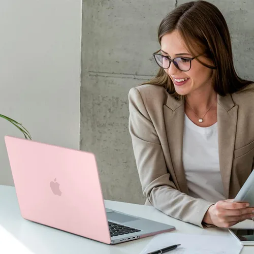 Vista 5 de Compatible con MacBook Air de 15 pulgadas M2 M3 versión 2023 2024, funda rígida de plástico, funda de teclado y protector de pantalla y adaptador