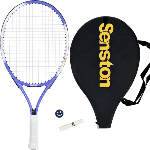 Vista 8 de Senston Juego de raqueta de tenis para niños (17 y 23 pulgadas), raqueta de tenis junior, marco de aluminio ligero, incluye funda