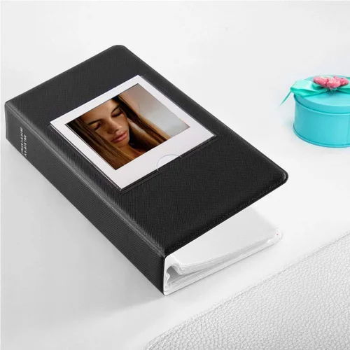 Vista 3 de Álbum de fotos de 64 bolsillos para películas Fujifilm Instax Square SQ40 SQ20 SQ10 SQ6 SP3 (negro)