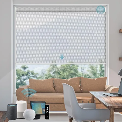 Vista 41 de SmartWings Persianas Enrollables Inteligentes Motorizadas con Filtro de Luz, Persianas Eléctricas con Control Remoto para Ventanas Compatibles